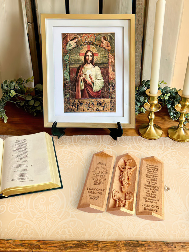 I Can Only Imagine - Openable Wooden Cylinder Sculpture of Jesus Christ