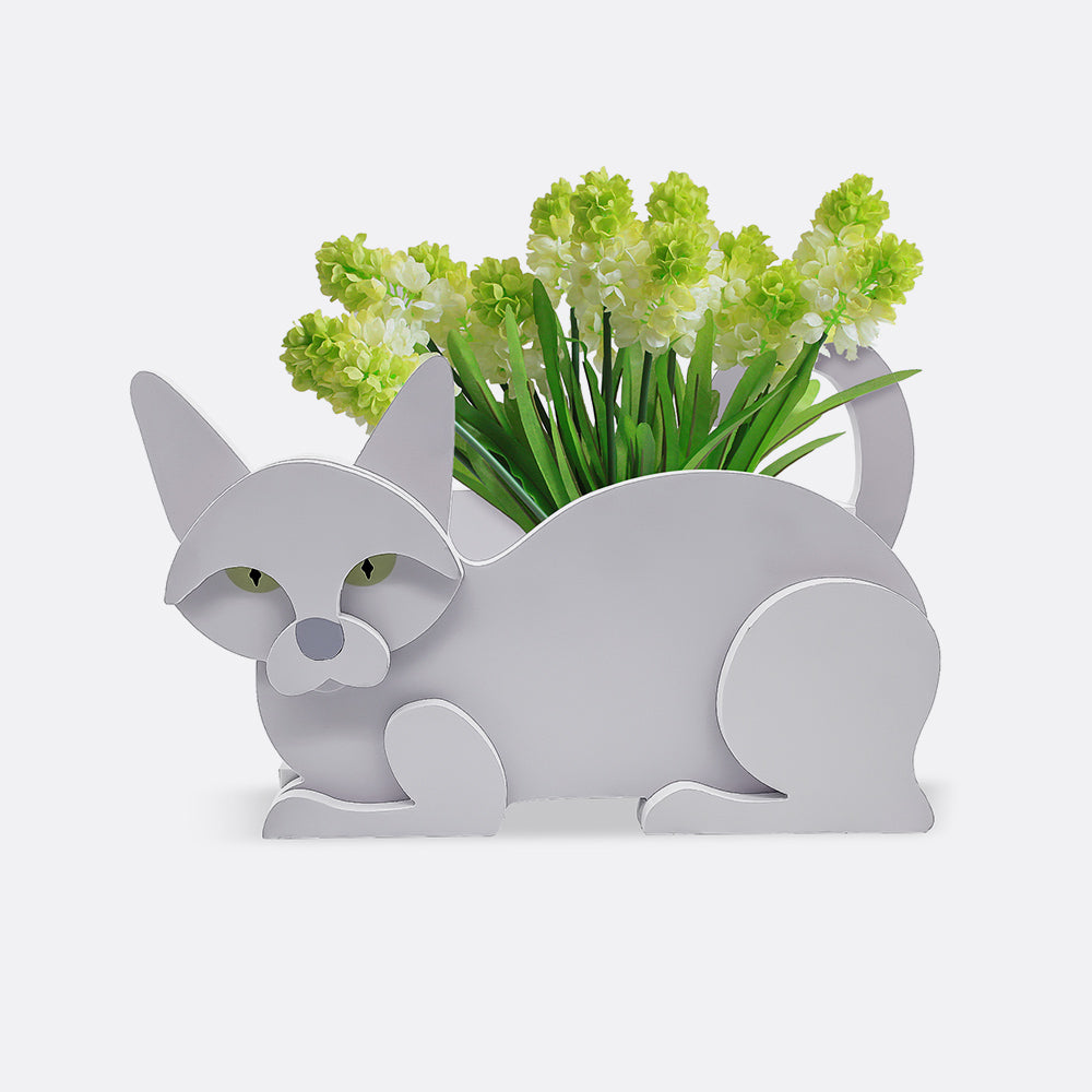 White Cat Planter-POIULTD