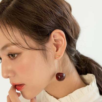 Cherry earrings-POIULTD