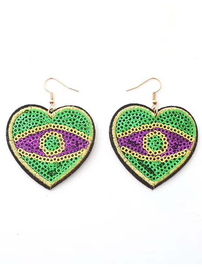 Women's Mardi Gras Personalized Fashion Earrings-POIULTD