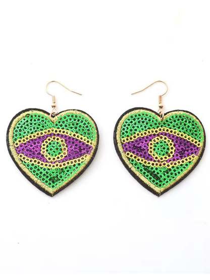 Women's Mardi Gras Personalized Fashion Earrings-POIULTD