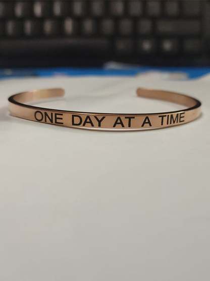 One Day At A Time Stainless Steel Bracelet-POIULTD
