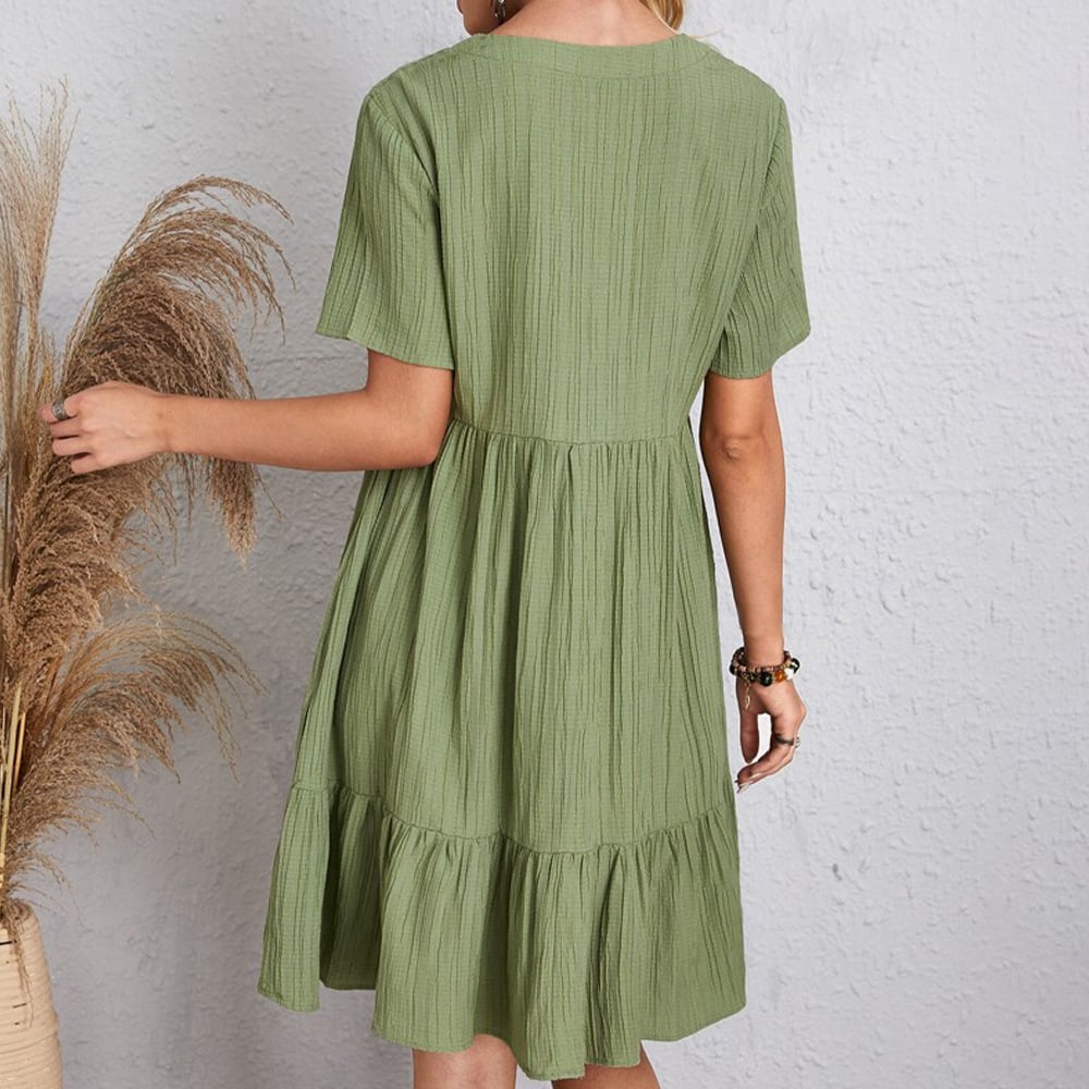 🔥 Retro V-neck women's clothing-POIULTD
