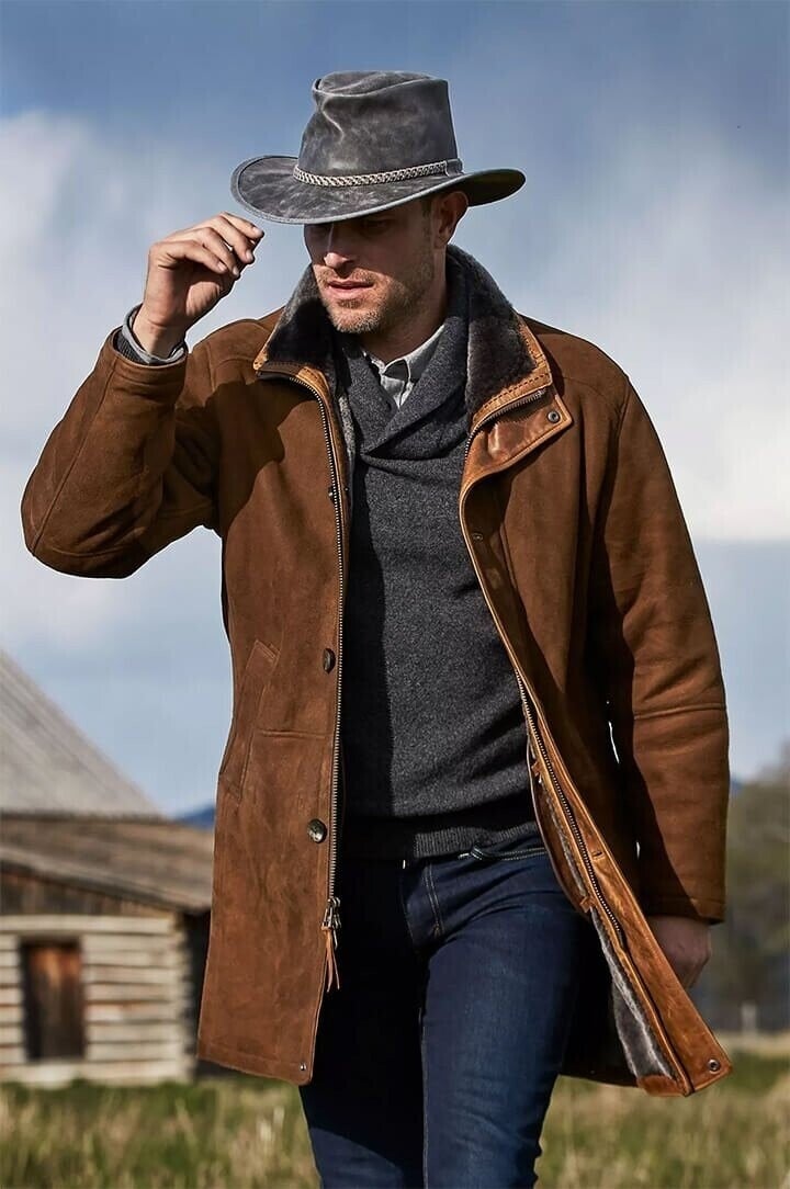 Men's mid-length loose woolen overcoat-POIULTD