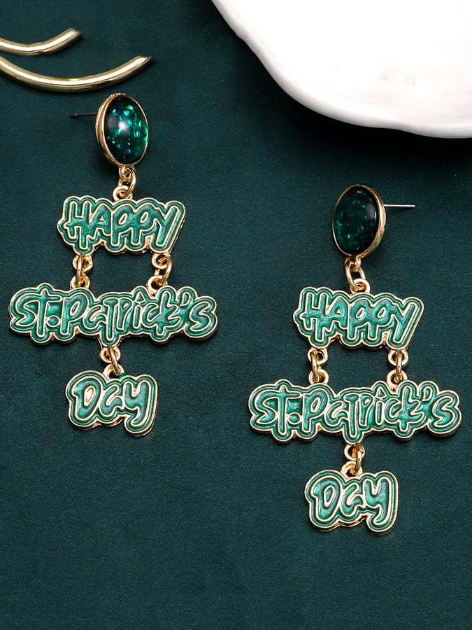 Women's Happy St. Patrick's Day Earrings-POIULTD