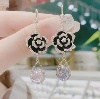 Rose earrings-POIULTD