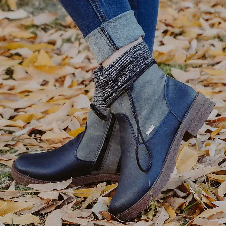 🔥Last Day Promotion 50% OFF - Women's Casual Vintage Leather Zip Boots