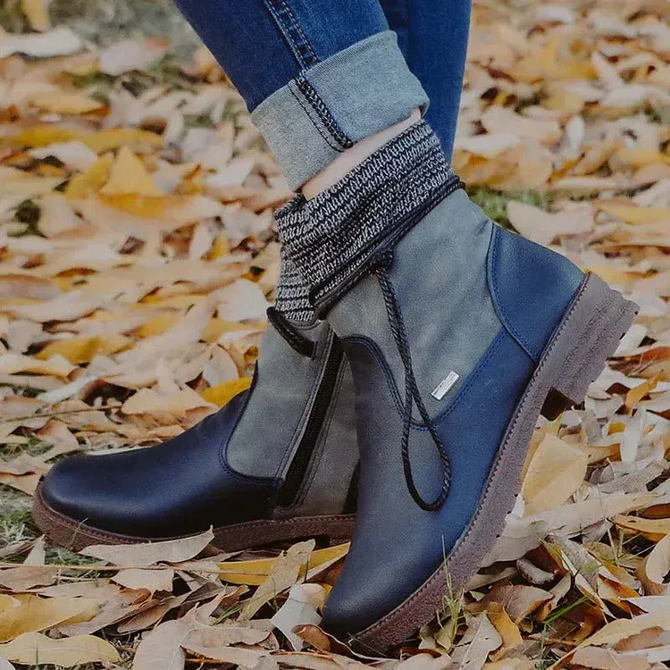 🔥Last Day Promotion 50% OFF - Women's Casual Vintage Leather Zip Boots