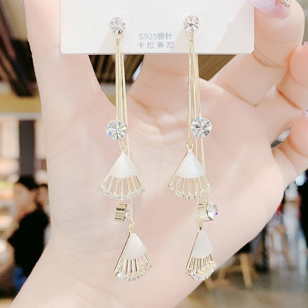 (🔥NEW)Scalloped Tassel Earrings-POIULTD