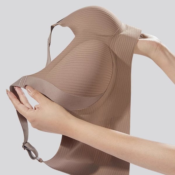 🎉Last Day -🏆️Women's Ribbed Push Up Adjustable Wireless Bra-POIULTD