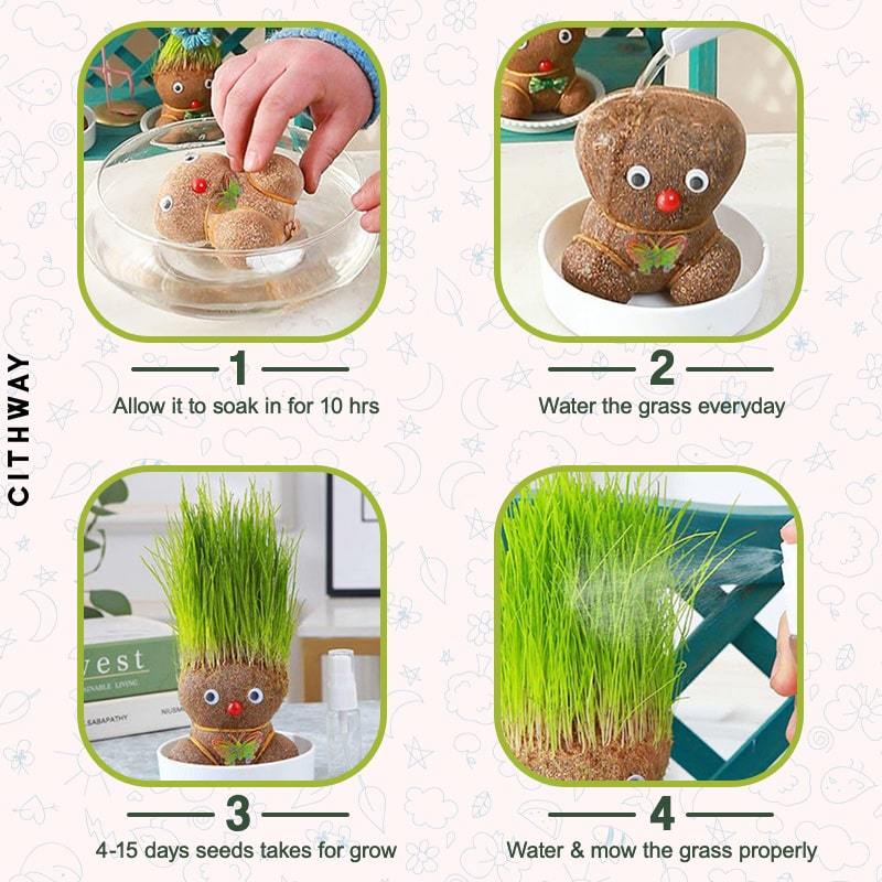 Cithway™ Grass Head Doll
