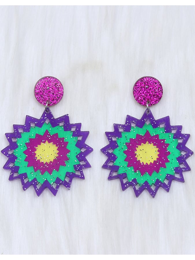 Women's Carnival Geometric Trendy Temperament Light Luxury Versatile Fashionable Earrings-POIULTD