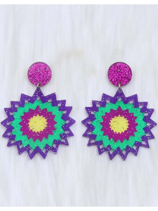 Women's Carnival Geometric Trendy Temperament Light Luxury Versatile Fashionable Earrings-POIULTD