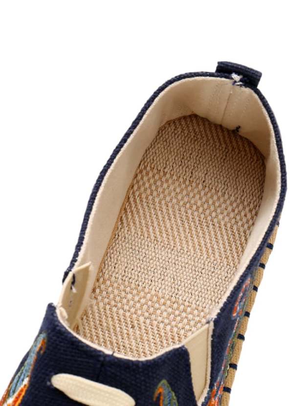 Embroidery Thousand -Layer Flat Shoes Ethnic Wind Embroidered Cloth Shoes-POIULTD