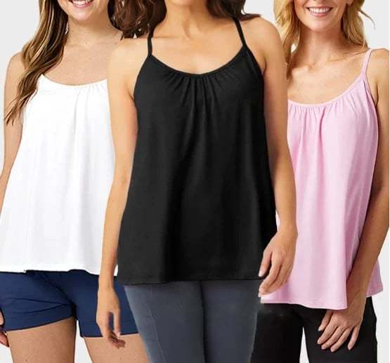 🌸Hot Sale💥Loose-fitting Tank Top With Built-in Bra