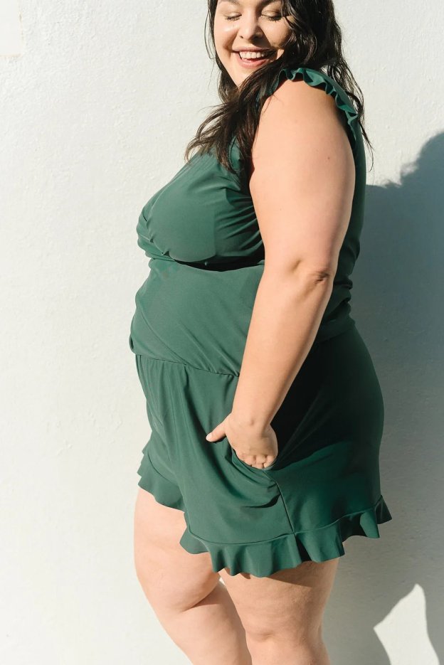 🎉Summer Hot Sale 69% OFF😍Swim Romper Built-in Bra & Shorts-POIULTD