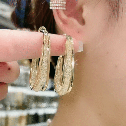 Fashion Oval Earrings-POIULTD