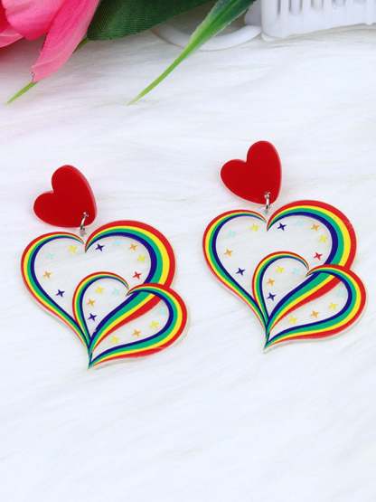 Valentine'S Day Love Acrylic Earrings For Women-POIULTD