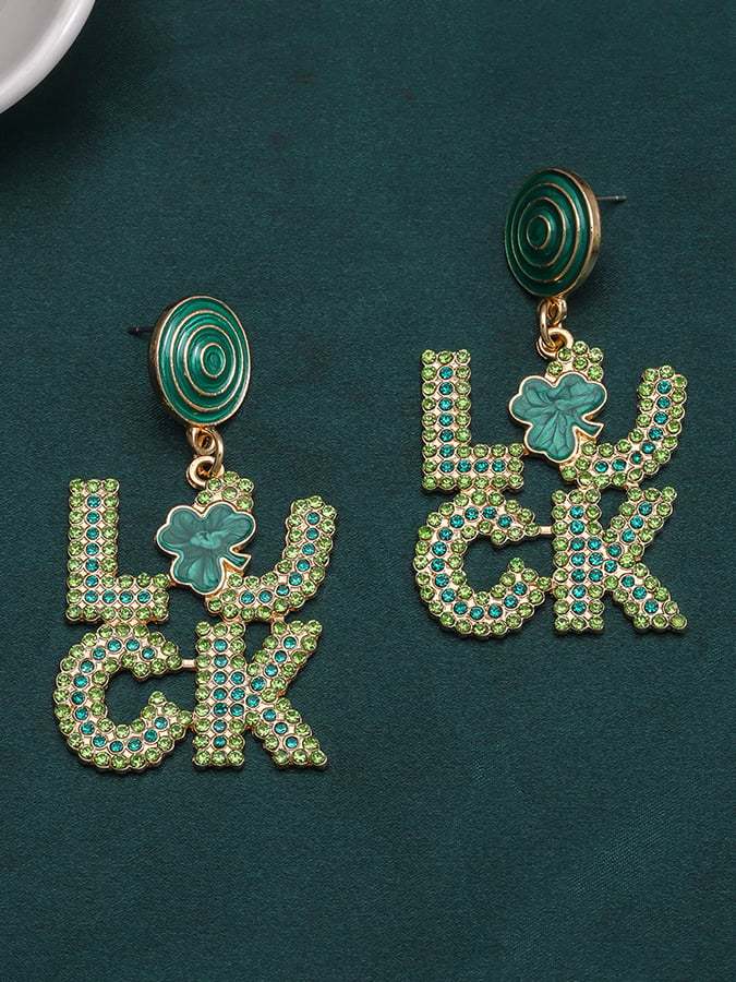 Women's St. Patrick's Day Luck Earrings-POIULTD