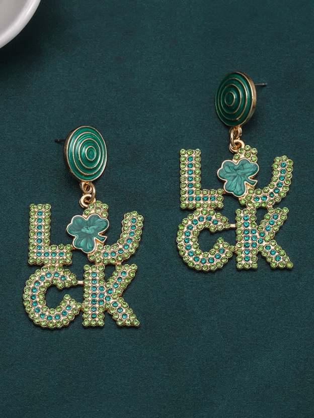 Women's St. Patrick's Day Luck Earrings-POIULTD