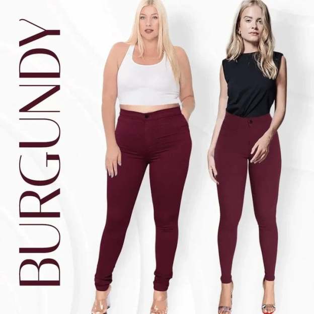 Luxe Stretch Butt Lift High Waist Tummy Slimming Plus-Size Denim Jeans Leggings-POIULTD
