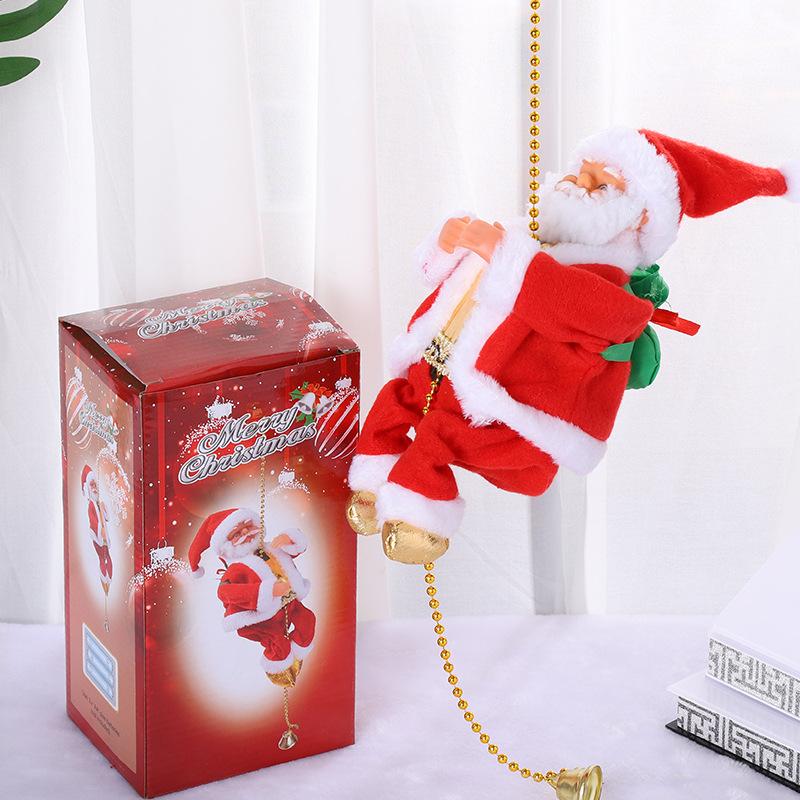 (🔥2023 BEST GIFT TO FAMILY🔥)Electric Climbing Santa Claus Musical Toys-POIULTD