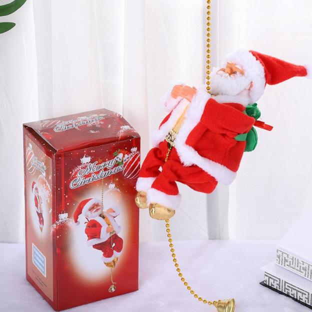 (🔥2023 BEST GIFT TO FAMILY🔥)Electric Climbing Santa Claus Musical Toys-POIULTD