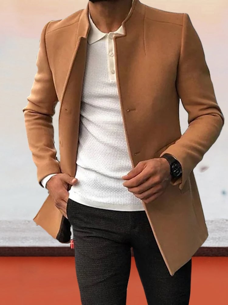 Solid Tweed Blazer-POIULTD