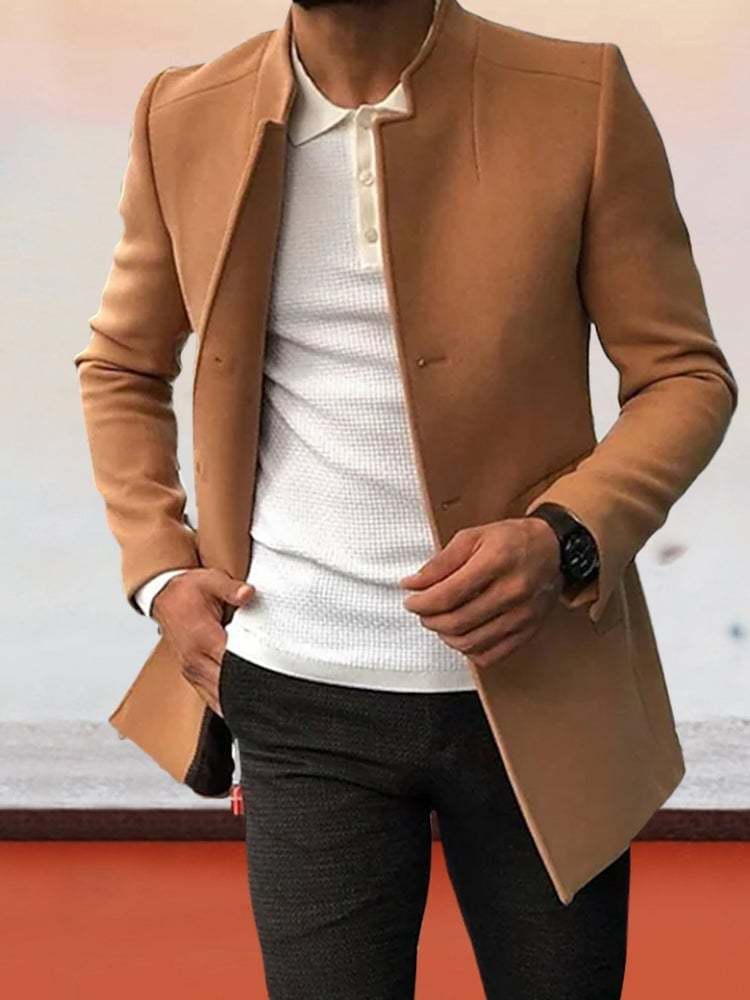 Solid Tweed Blazer-POIULTD