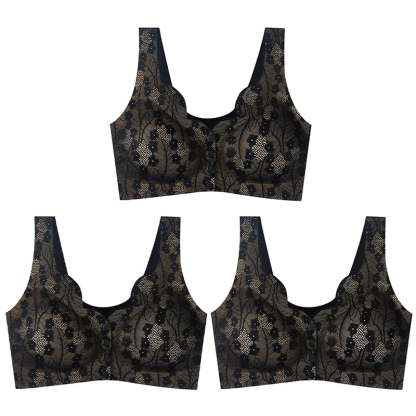 🔥Buy 1 Get 2 Free (3PCS) - Comfortable & Convenient Front Button Bra-POIULTD