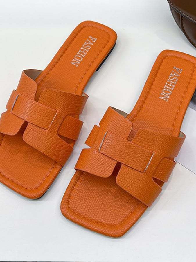 Outer -headed women's cold drags Lazy beach slippers-POIULTD