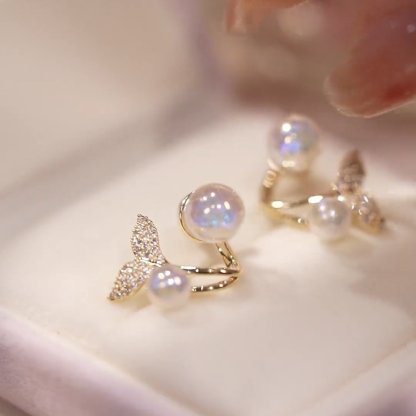 (🔥NEW)Delicate Mermaid Stud Earrings-POIULTD