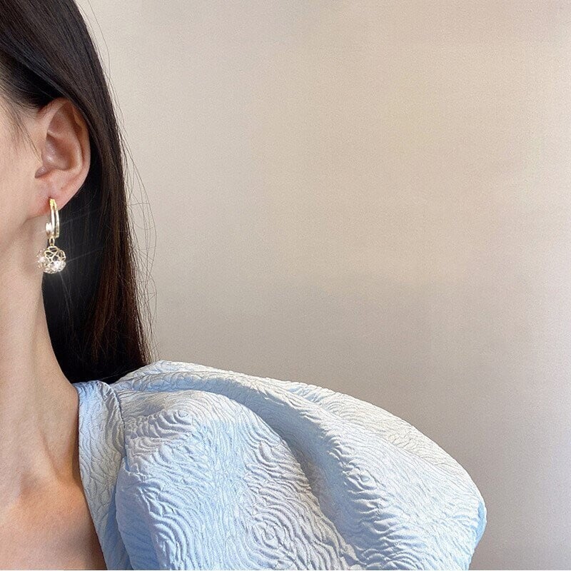 Fashion Four-leaf Clover Zircon Earrings-POIULTD