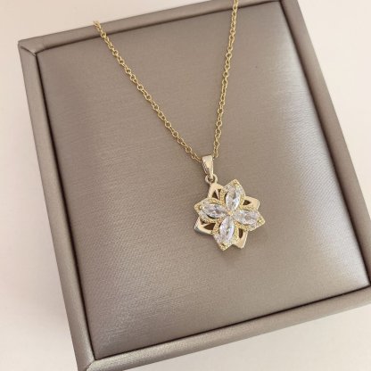 Rotatable Four-Leaf Clover Ring/Earrings/Necklace-POIULTD