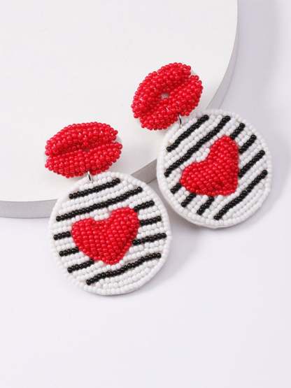 Women's Valentine's Day New Letter LOVE Acrylic Earrings-POIULTD