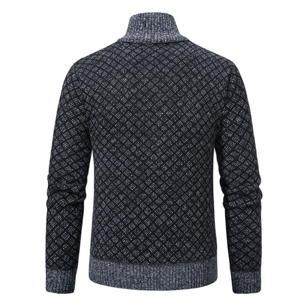 Jacquard Knitted Sweater-POIULTD