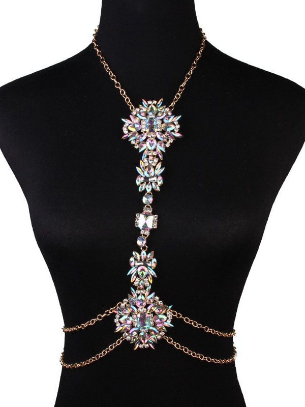 Stylish Diamond Body Chain-POIULTD