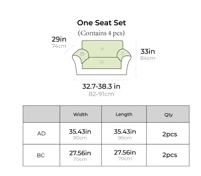Simple Striped Chenille Anti-scratch Couch Cover