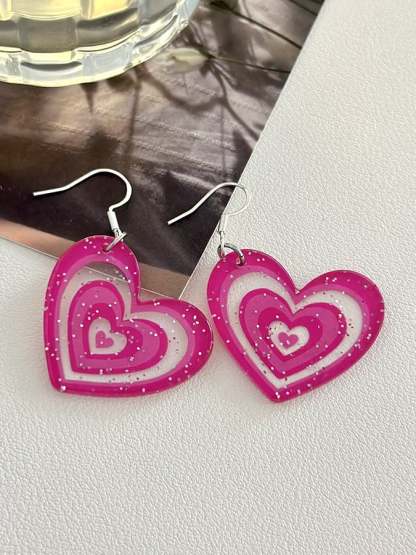 Women's Valentine's Day Multi-Layered Love Design Versatile Fashionable Earrings-POIULTD