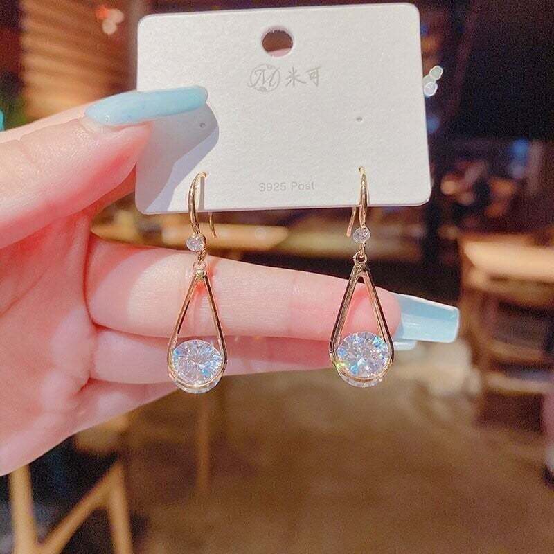 Super Flash Rhinestone Earrings-POIULTD