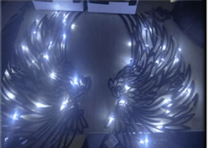 🔥  1 PAIR ANGEL WINGS METAL WALL ART WITH LED LIGHTS-🎁GIFT TO HER-POIULTD