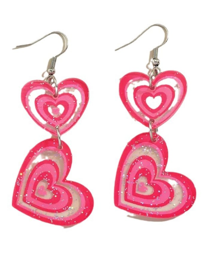 Women's Valentine's Day Multi-Layered Love Design Versatile Fashionable Earrings-POIULTD