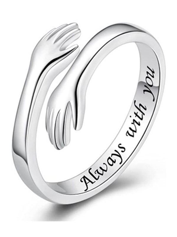 Always With You Alloy Split Adjustable Ring-POIULTD