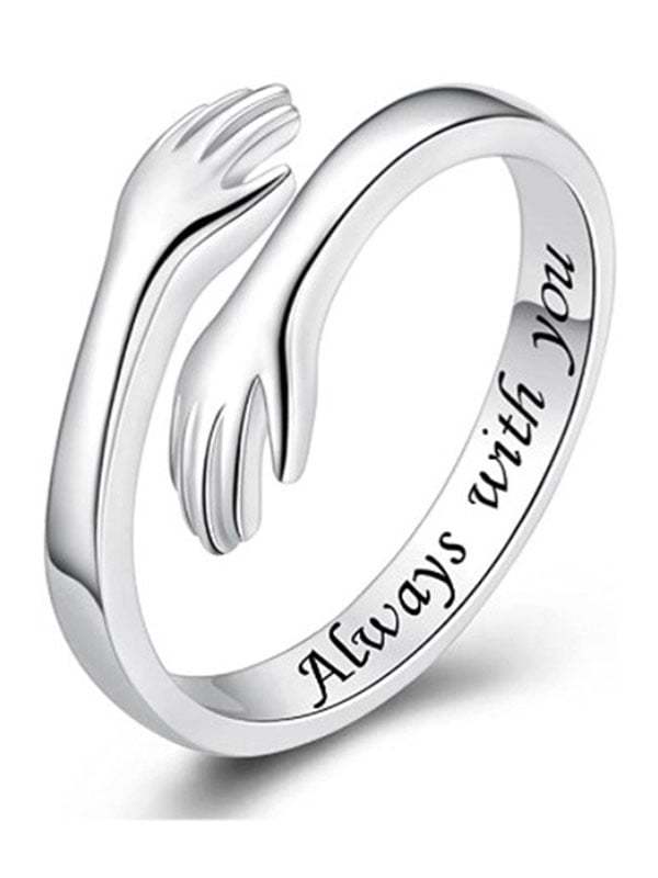 Always With You Alloy Split Adjustable Ring-POIULTD
