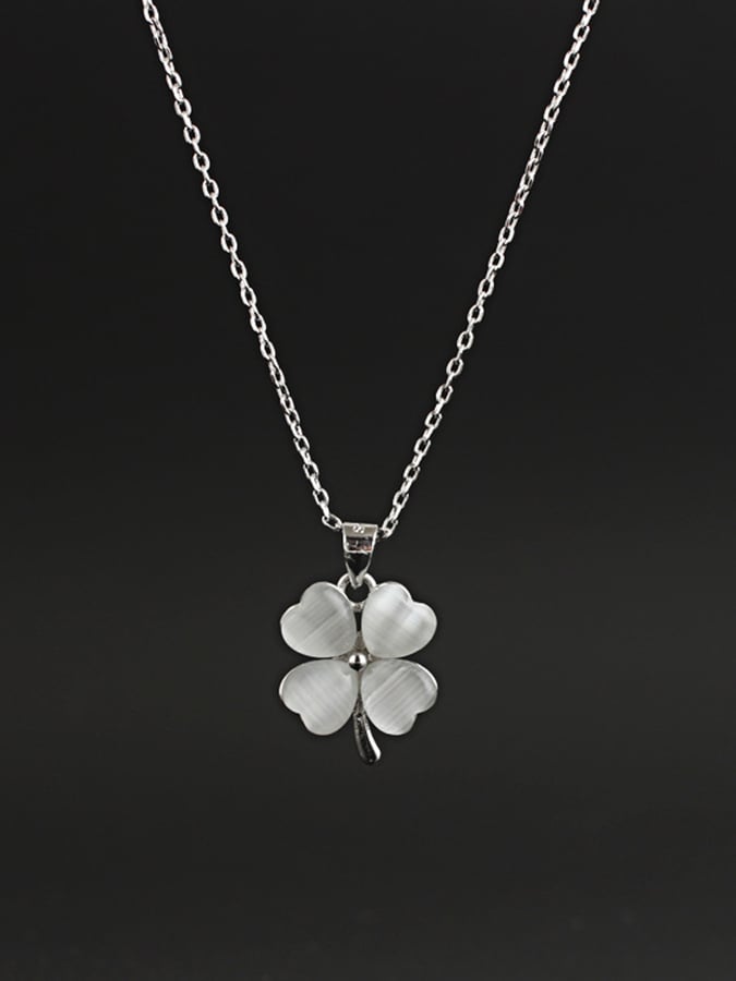 Women St. Patrick's Day Stylish Clover Pendant Necklace-POIULTD