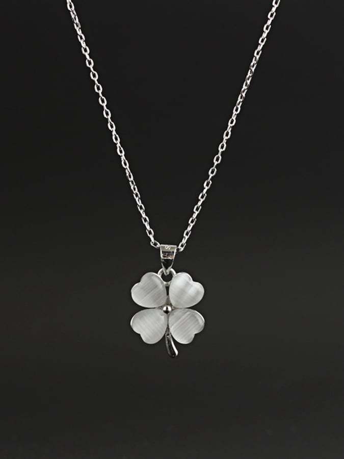 Women St. Patrick's Day Stylish Clover Pendant Necklace-POIULTD