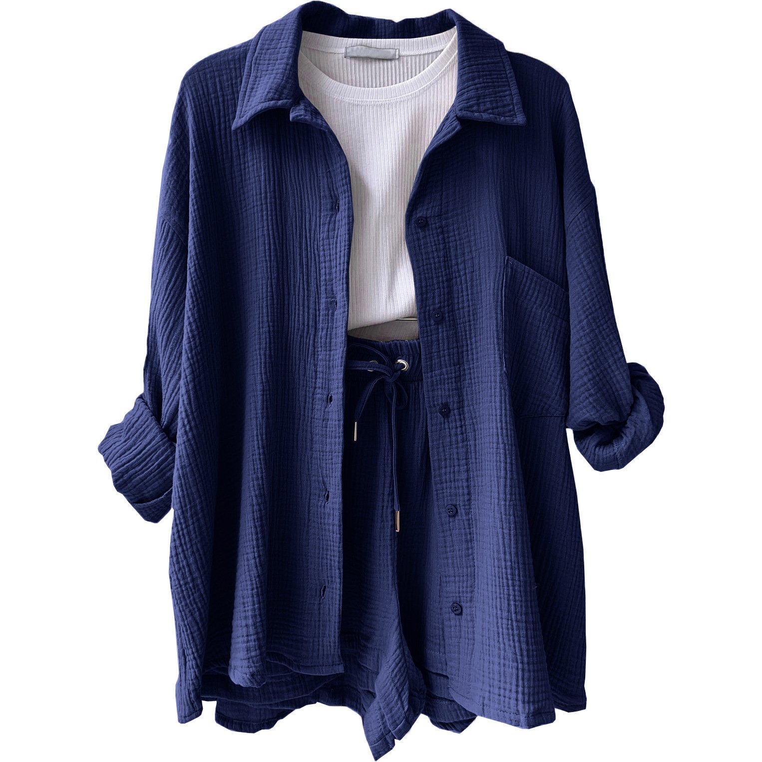 Zweiteiliger Langarmshirt-Damen-Freizeitanzug für Damen-POIULTD