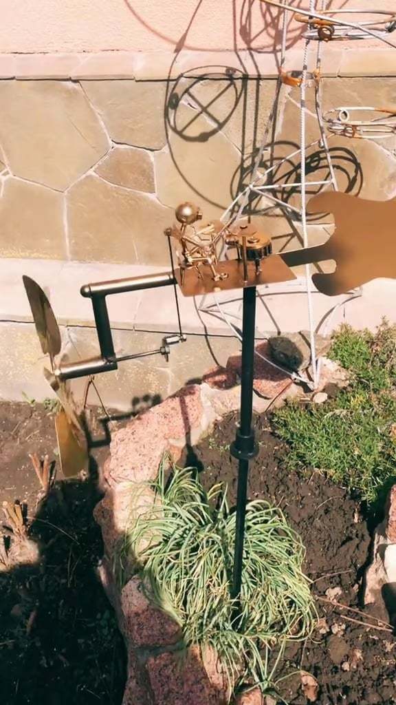 🔥Last Day 49% OFF🥁Handmade Metal Drummer Windmill🎁(Includes a 70cm bracket)-POIULTD