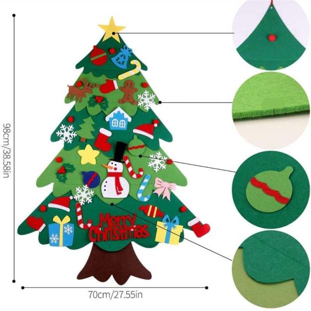 (🎄CHRISTMAS EARLY SALE-48% OFF) DIY Felt Christmas Tree Set