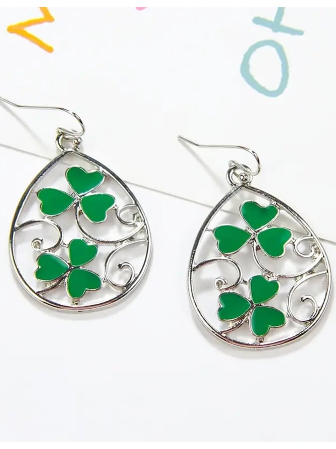 Women Fashionable And Versatile St. Patrick's Day Earrings-POIULTD